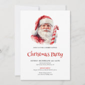 Warmish classic Santa Claus Christmas invitation (Devant)