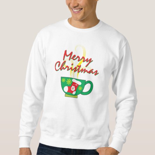 Warmkafelbeker met vrolijk kerstShirt Mannen Vrouw Trui (Voorkant)