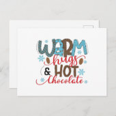 Warmknuffels en warme chocolade briefkaart (Voorkant / Achterkant)
