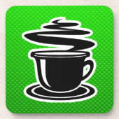warmkoffie; Groen Onderzetter (Voorkant)