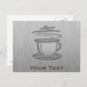 warmkoffie; Metaalblik Briefkaart (Voorkant / Achterkant)