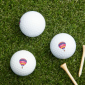 Warmluchtballonafbeelding cartoon golfballen (Insitu Gras)
