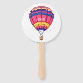 Warmluchtballonafbeelding cartoon handwaaier (Voorkant)
