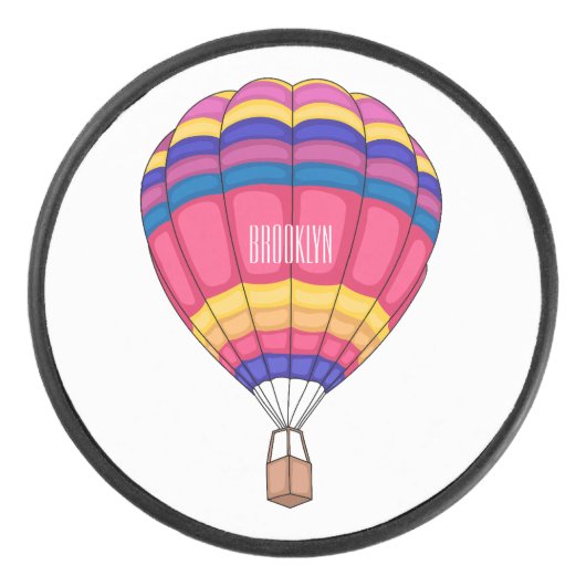 Warmluchtballonafbeelding cartoon hockey puck (Voorkant)