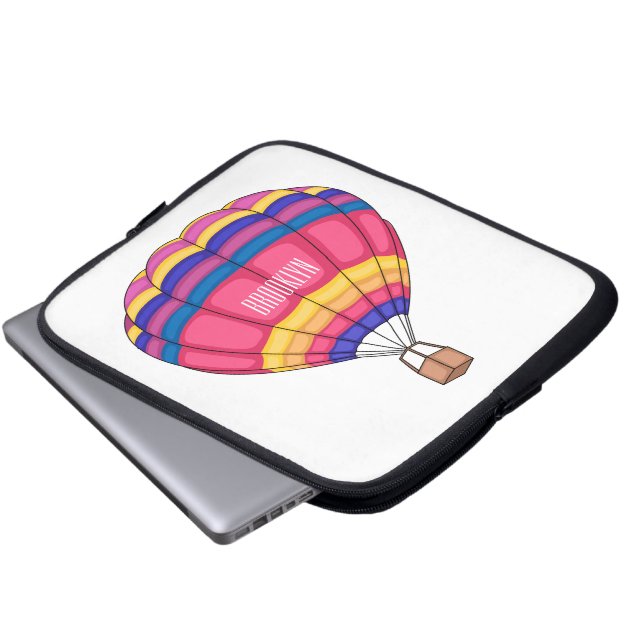 Warmluchtballonafbeelding cartoon laptop sleeve (Voorkant onderkant)