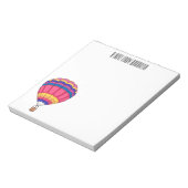 Warmluchtballonafbeelding cartoon notitieblok (Gedraaid)