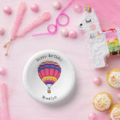 Warmluchtballonafbeelding cartoon papieren kommen (Feest)