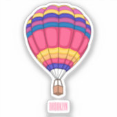 Warmluchtballonafbeelding cartoon sticker (Voorkant)
