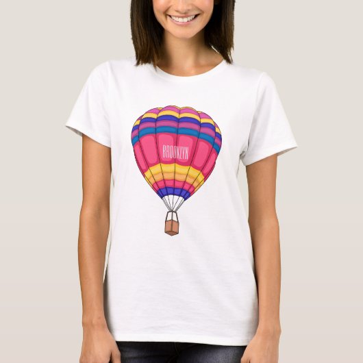 Warmluchtballonafbeelding cartoon t-shirt (Voorkant)