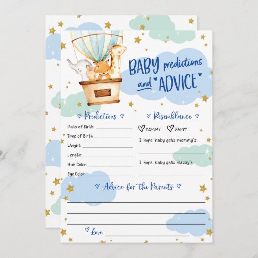 Warmluchtballondieren Kaart (Voorkant / Achterkant)