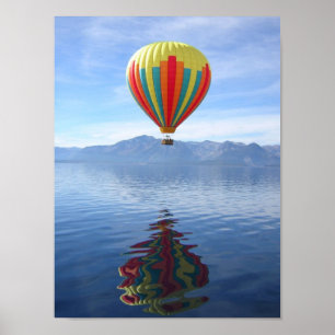 Warmluchtballonreflectie Poster