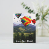 WarmluchtballonRide in de Rockies Briefkaart (Staand voorkant)