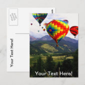 WarmluchtballonRide in de Rockies Briefkaart (Voorkant / Achterkant)