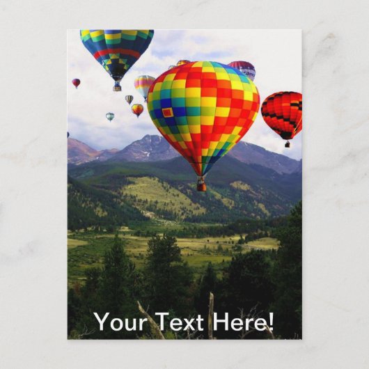 WarmluchtballonRide in de Rockies Briefkaart (Voorkant)