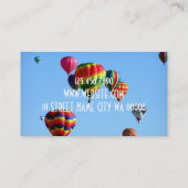 Warmluchtballonvliegtuigen Visitekaartje (Achterkant)