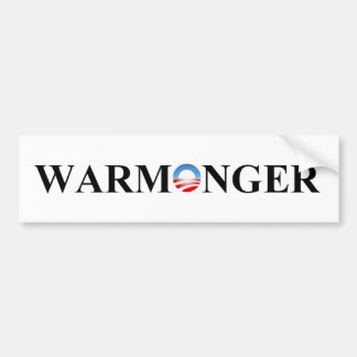 WARMONGER BUMPERSTICKER