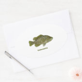 Warmouth Bass Ovale Sticker (Envelop)