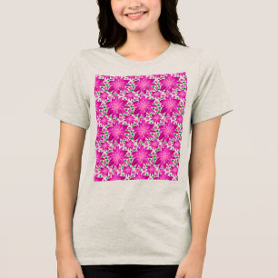 Warmpauze Bloemloze Naadloos Patroon Tri-Blend Shirt