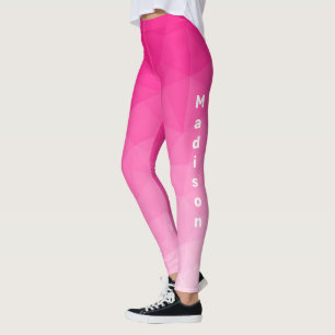 Warmpauze Gradiënt Geometrisch Mesh Patroon Monogr Leggings