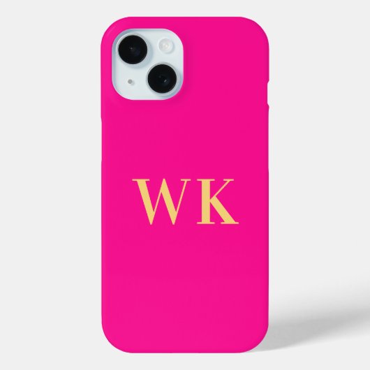 Warmpauze Monogram Eerste Letters Case-Mate iPhone Case (Achterkant)