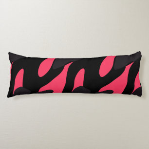 Warmpjes roze, grijs en zwart Camo abstract Lichaamskussen
