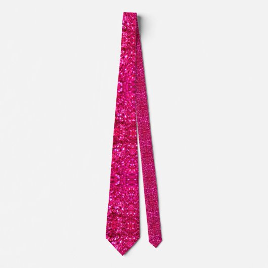 warmroze glitter stropdas (Voorkant)