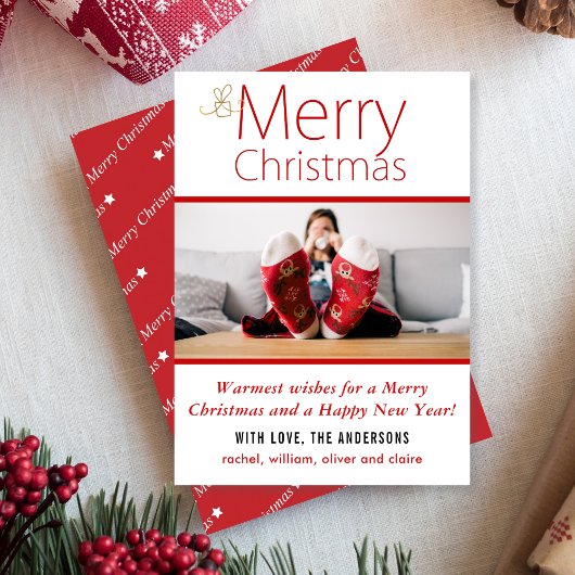 Warmste kerstfoto feestdagenkaart