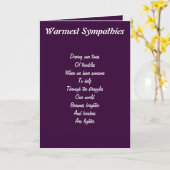 Warmste sympathieën wenskaarten kaart (Gele Bloem)