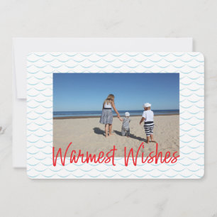 Warmste wensen 2 Foto Kust Beachy Vakantie Kaart