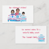 Warmste wensen aanpasbare fotokaart informatiekaartje (Voorkant / Achterkant)