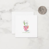 Warmste wensen Cacti Mini Kerstmis Notitiekaartje (Voorkant / Achterkant in situ)