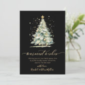 Warmste wensen Chic Gold Script Tree Non Photo Feestdagenkaart (Staand voorkant)