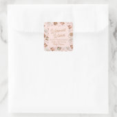 Warmste Wensen Cookie Baking Goods Aangepaste Fees Vierkante Sticker (Tas)