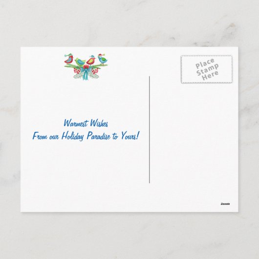 Warmste wensen en kerstmis feestdagenkaart (Achterkant)