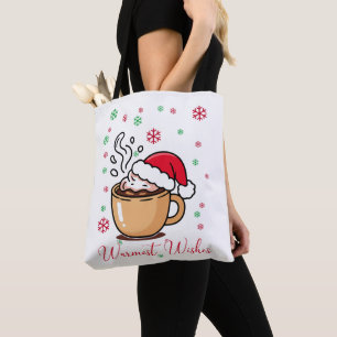 Warmste Wensen Gezellige Heete Cacao Kerstmis Draagtas