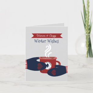 Warmste wensen Hygge Coffee Kerstmis Feestdagen Kaart