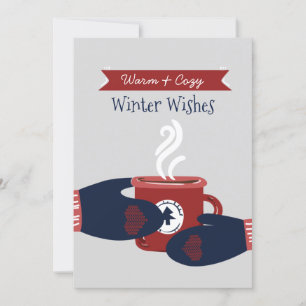 Warmste wensen Hygge Coffee Kerstmis Feestdagenkaart