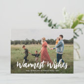 warmste wensen kerst kerstkaart (Staand voorkant)