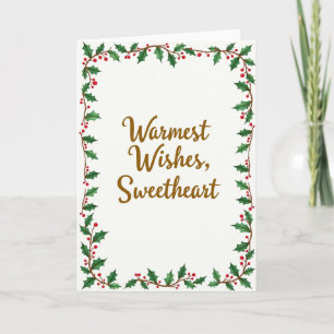Warmste Wensen Liefste Kerstdag Hulst Kaart