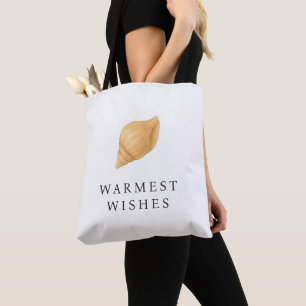 Warmste wensen strand moderne kerst draagtas