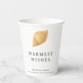 Warmste wensen strand moderne kerst papieren bekers (Voorkant)
