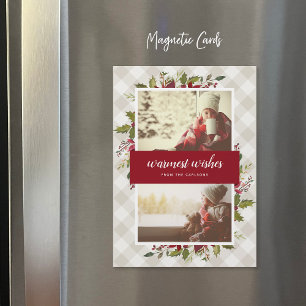 Warmste Wensen Winter Groen Magnetische Fotokaart