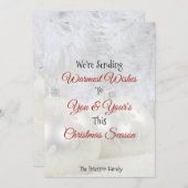 Warmste wenst u en uw kerstseizoen - feestdagenkaart (Voorkant / Achterkant)