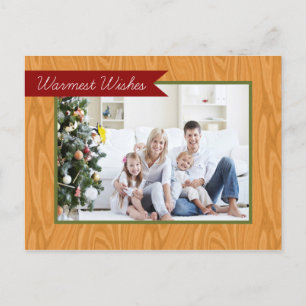 Warmste Wishes Houten Lijst Vakantie Briefkaart