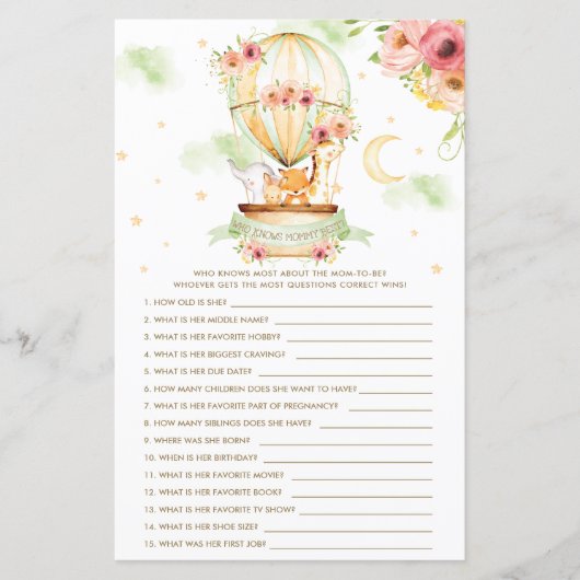 Warmte ballondieren die mammie het beste spel kenn (Voorkant)