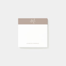 Warmte Beige Monogrammed Script