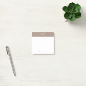 Warmte Beige Monogrammed Script Post-it® Notes (Kantoor)