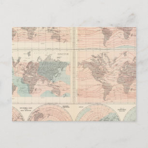 Warmte boven wereldbol briefkaart