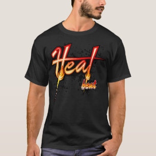 Warmte en Beat Ultra Grunge UHD Flames Typografie T-shirt