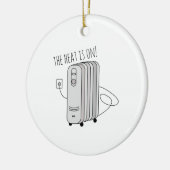 Warmte is ingeschakeld keramisch ornament (Links)